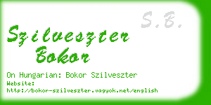 szilveszter bokor business card